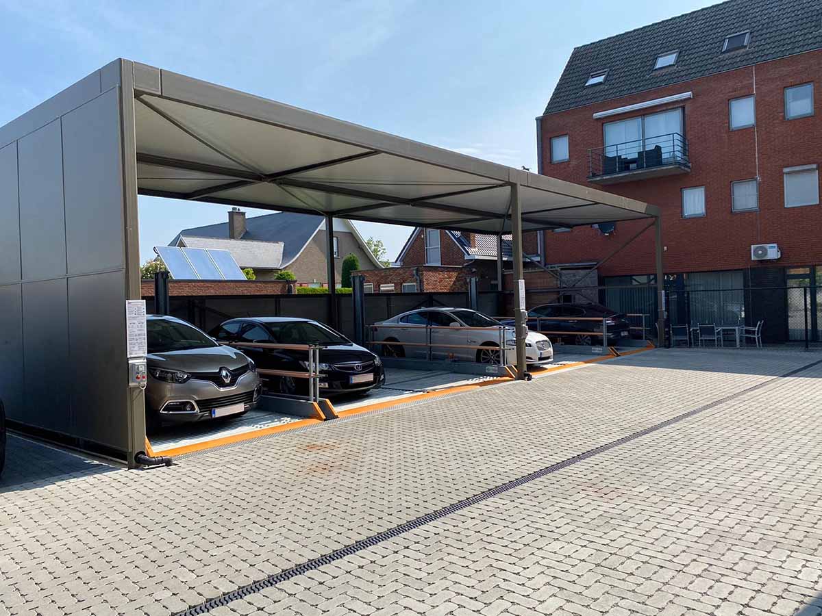 Parking system with carport